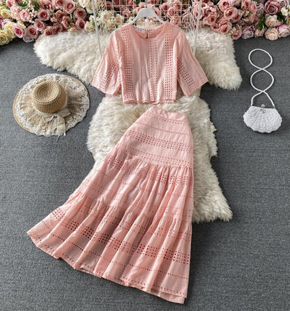 Cute A line two pieces dress fashion dress  710