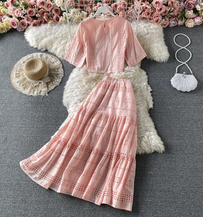Cute A line two pieces dress fashion dress  710