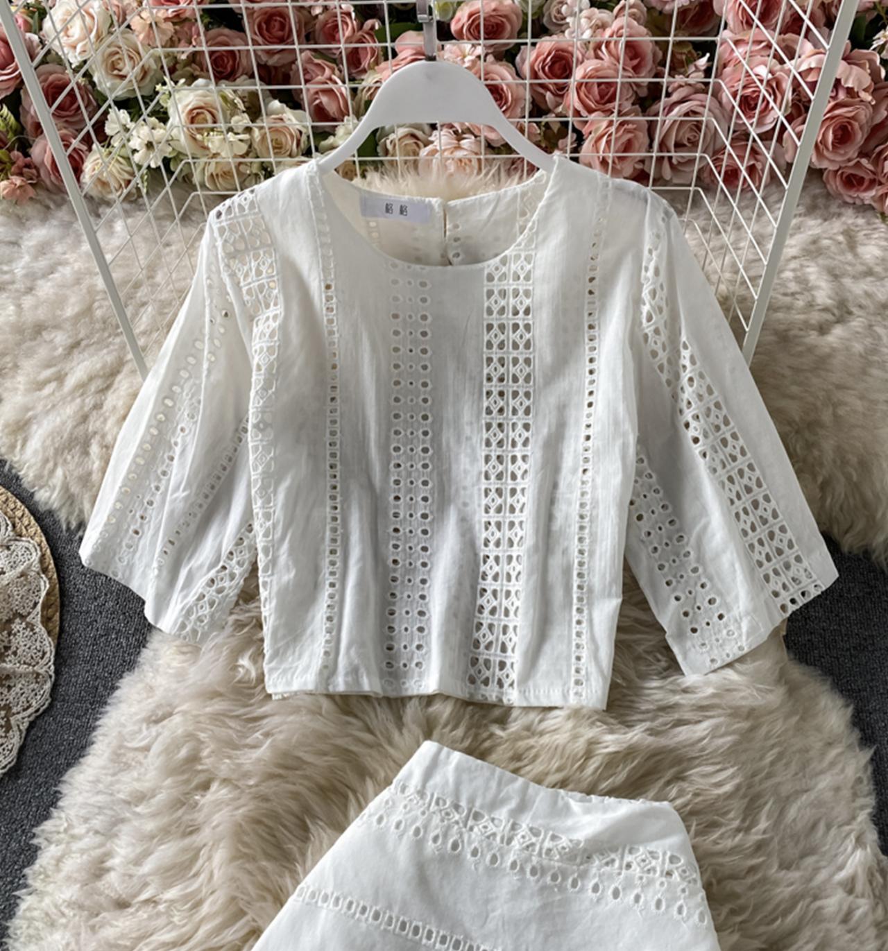 Cute A line two pieces dress fashion dress  710