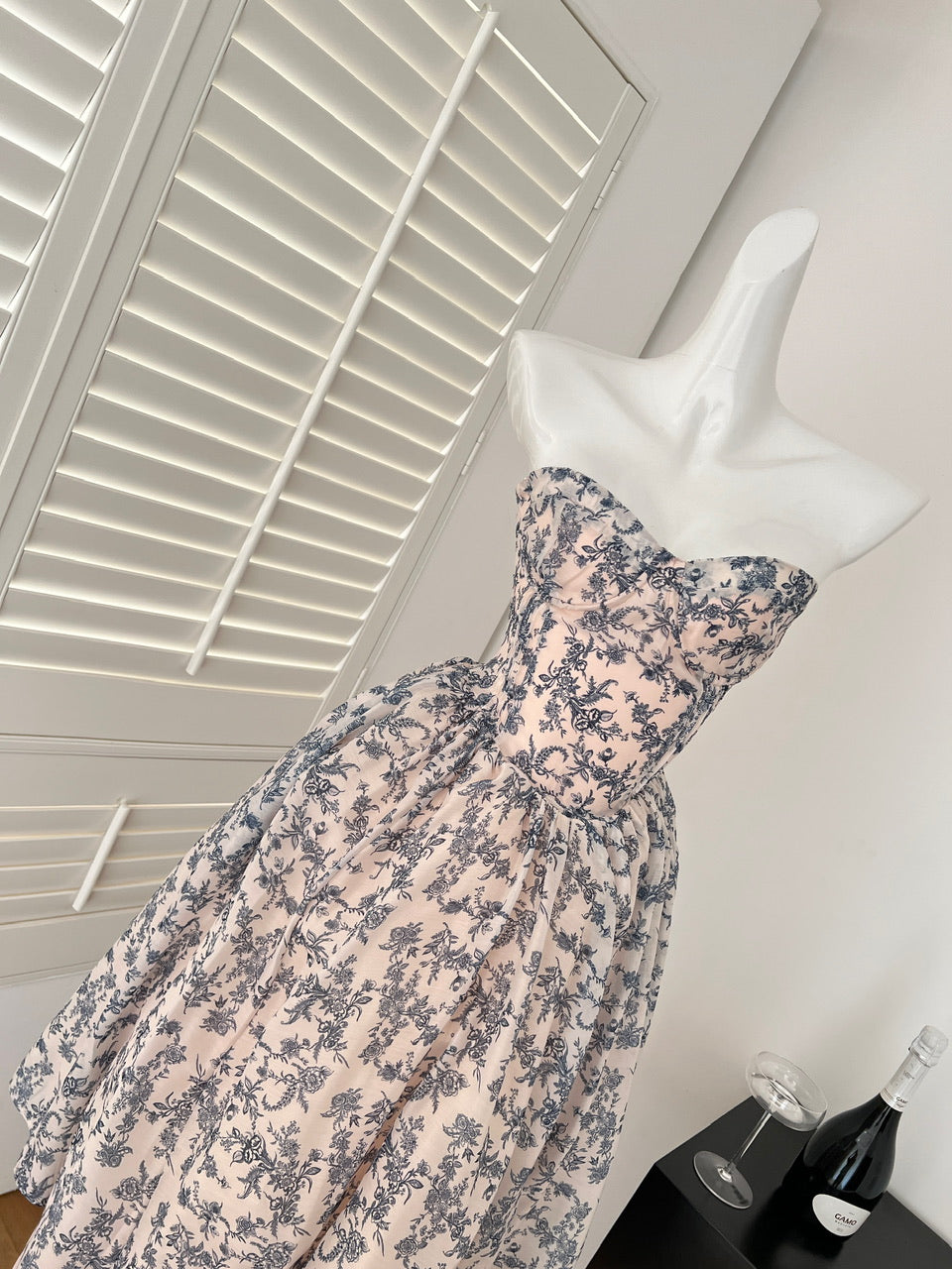 Sexy Ball Gown Sweetheart Floral Summer Dress Holiday Party Outfits For Women DP0082