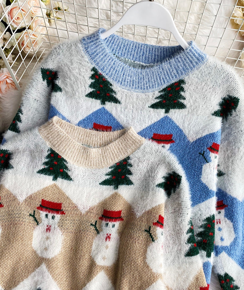 Sweater cute Christmas pattern sweater  059