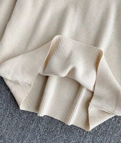 Sweater simple v neck long sleeve sweater  090