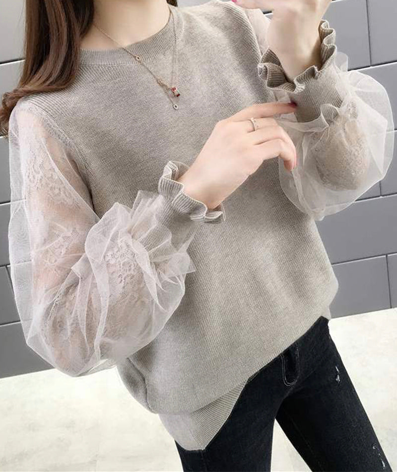 Cute stitching sweater  092