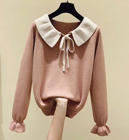 Sweet long-sleeved knitted sweater  102