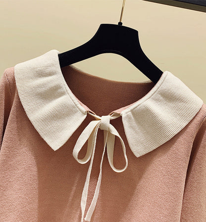 Sweet long-sleeved knitted sweater  102