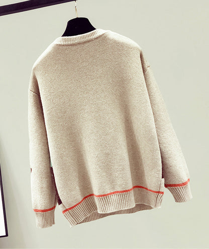 Sweater loose long sleeve sweater  085