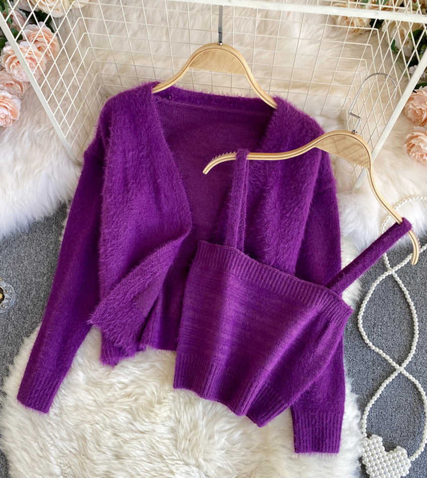Sweater stylish two pieces sweater  055