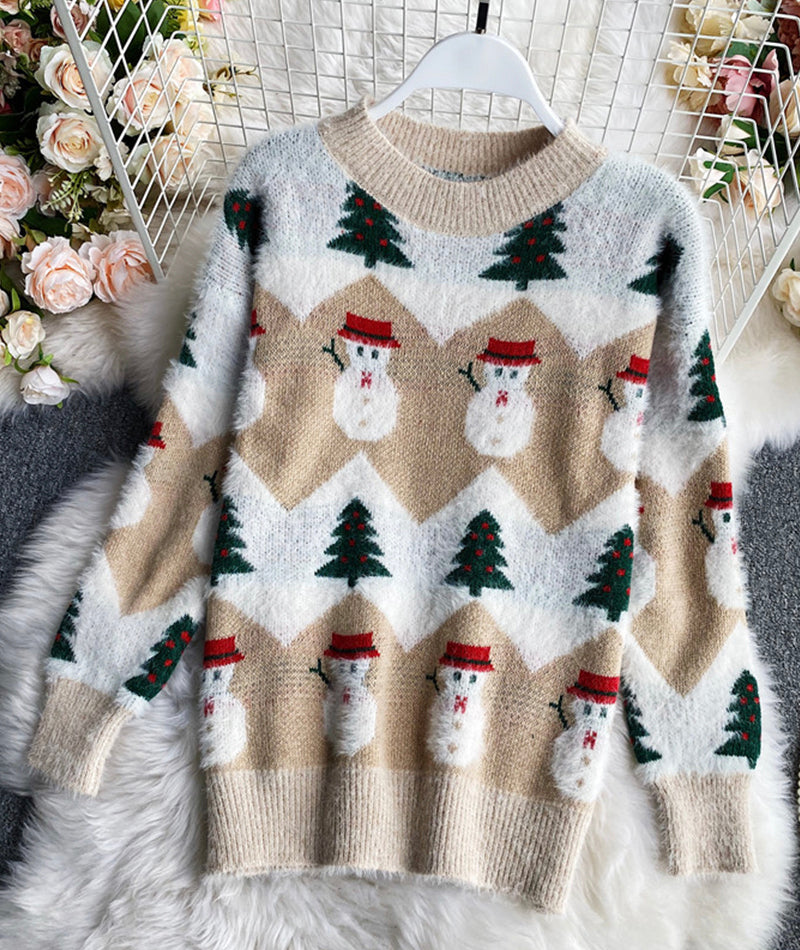 Sweater cute Christmas pattern sweater  059