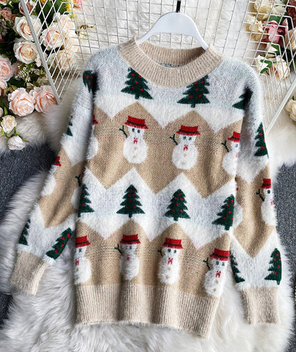 Sweater cute Christmas pattern sweater  059