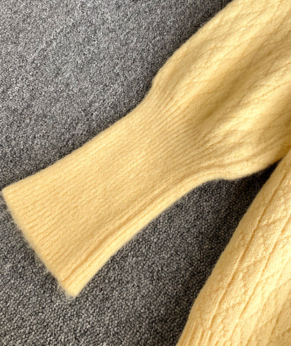 Cute round neck lace long sleeve sweater  068