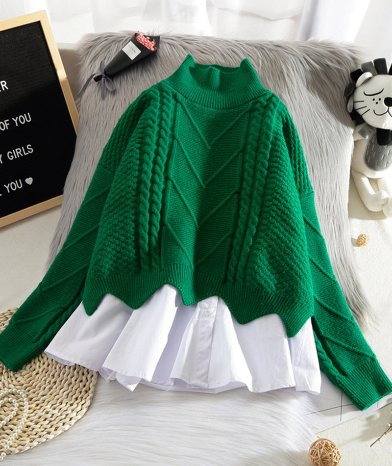 Stylish two-piece sweater  080