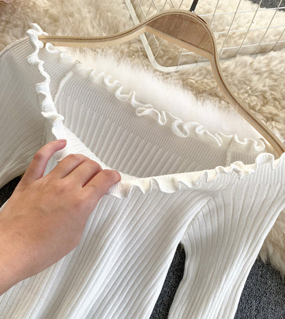 Stylish long sleeve knitted sweaters  054