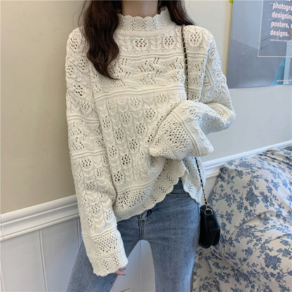Stylish long-sleeved sweater  035