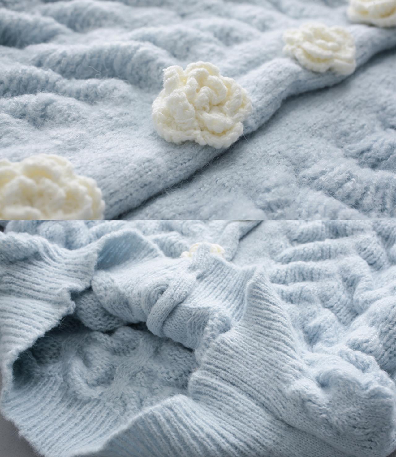 Lovely flowers long sleeve cardigan sweater  027