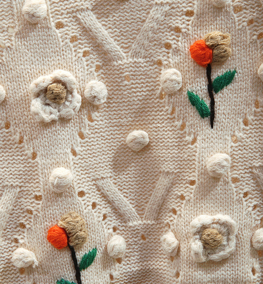 Cute round neck long sleeve sweater  073