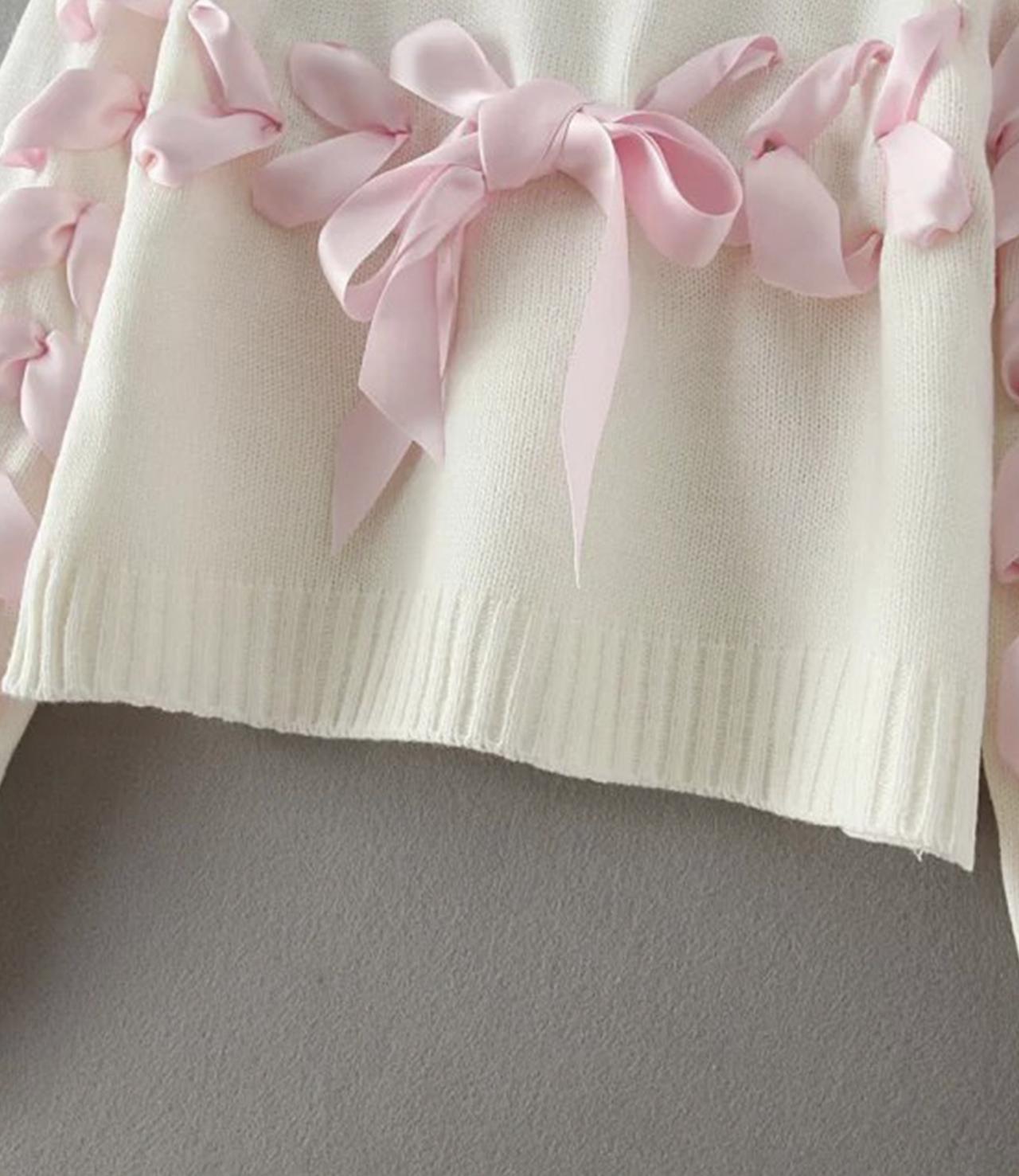 Cute lace up sweater  042