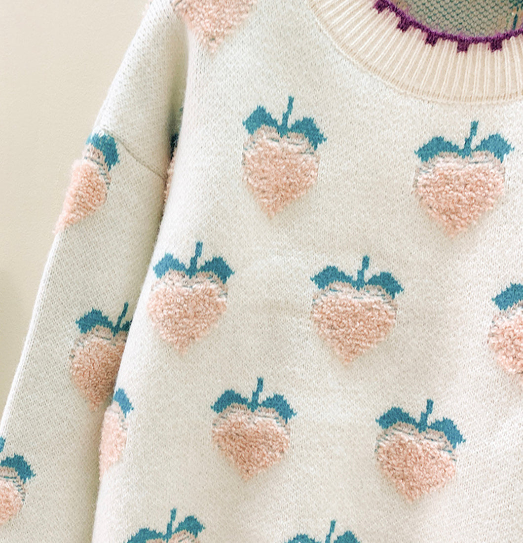 Lovely loose strawberry sweater  051