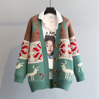 Cute cardigan fawn sweater  034