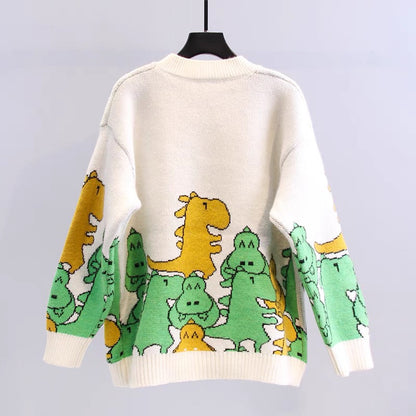 Cute dinosaur long sleeve sweater  033