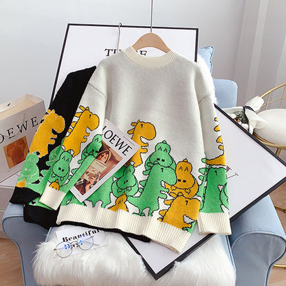 Cute dinosaur long sleeve sweater  033