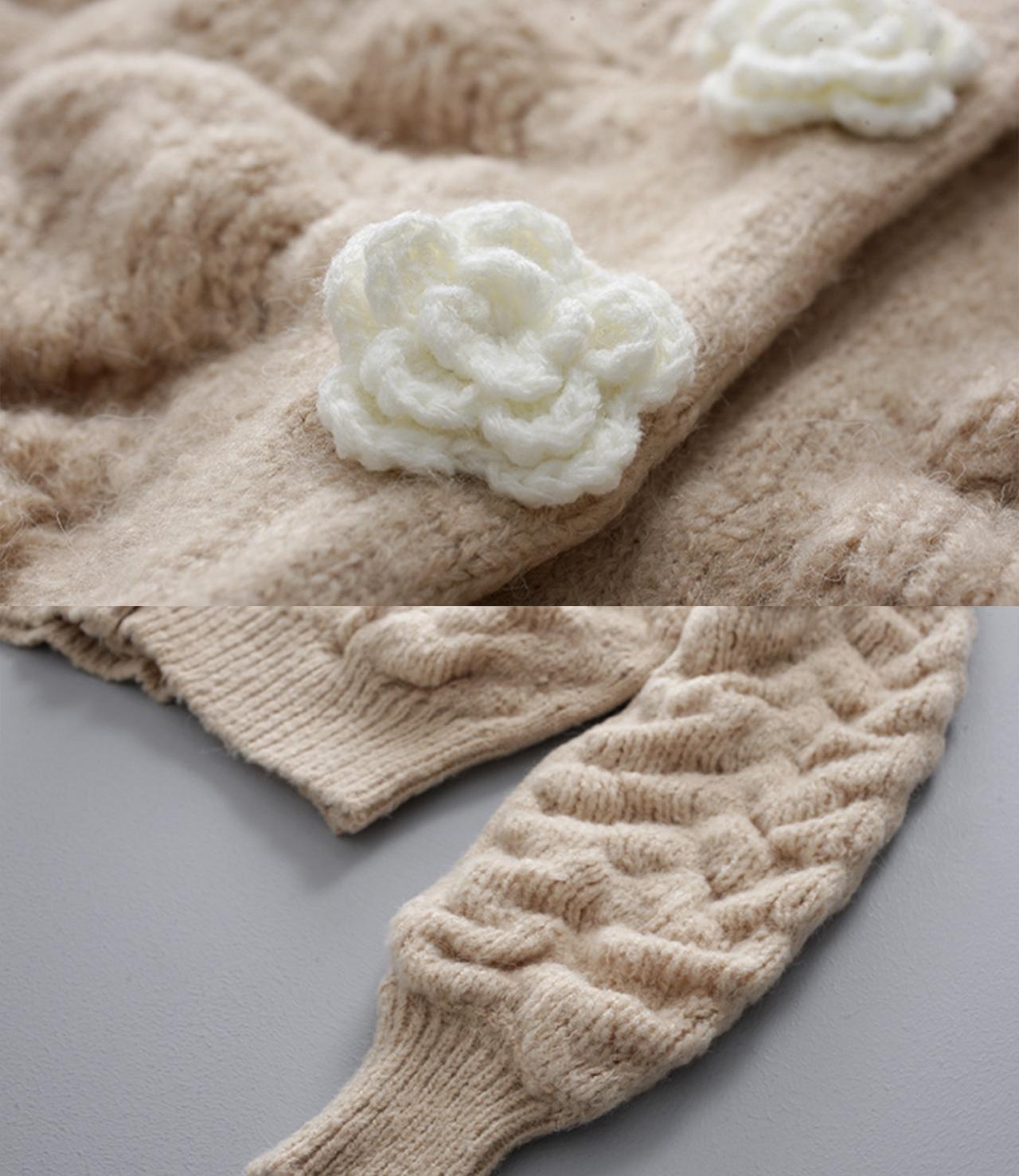 Lovely flowers long sleeve cardigan sweater  027