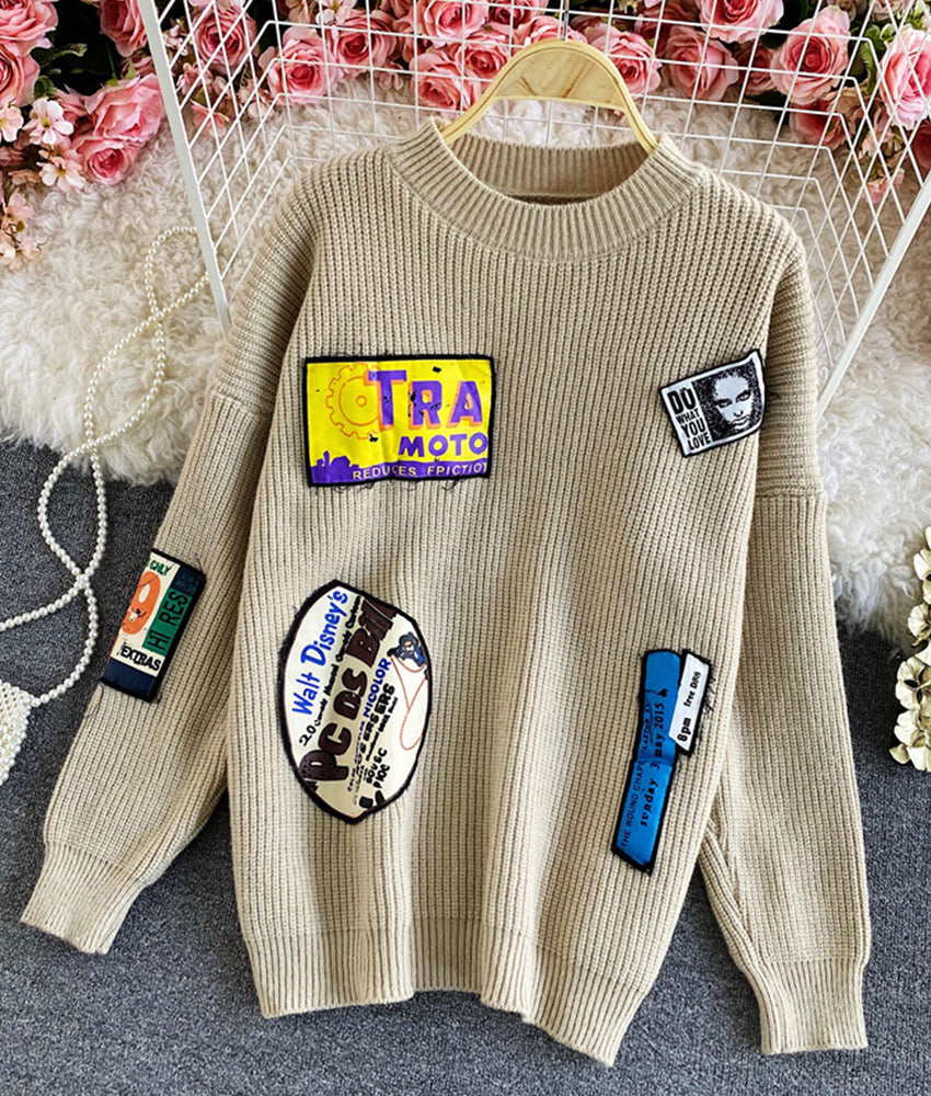 Sweater loose long sleeve sweater  048