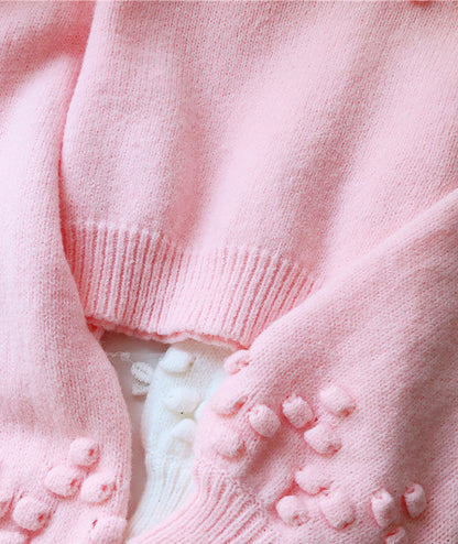 Sweet flowers long sleeve sweater  082