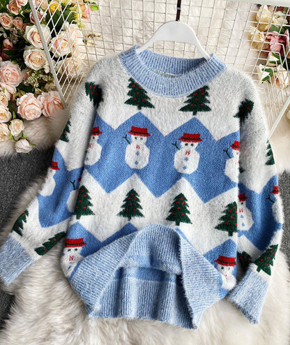 Sweater cute Christmas pattern sweater  059