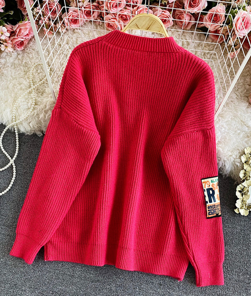 Sweater loose long sleeve sweater  048