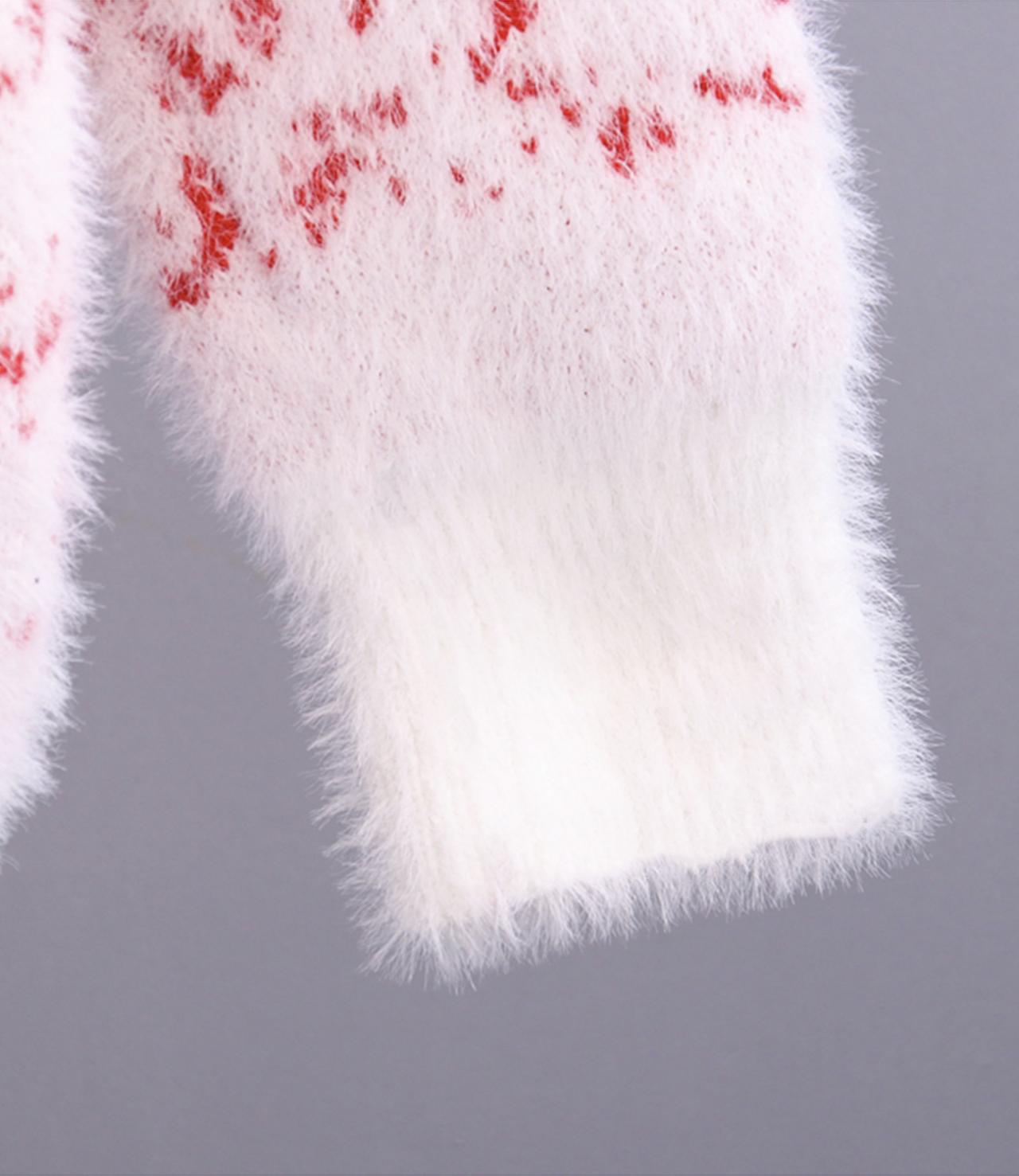 Cute snowflake long sleeve sweater  030