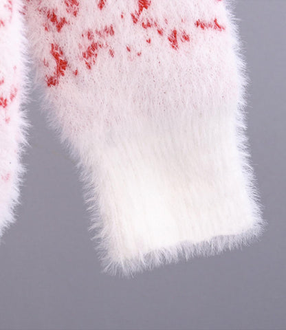 Cute snowflake long sleeve sweater  030