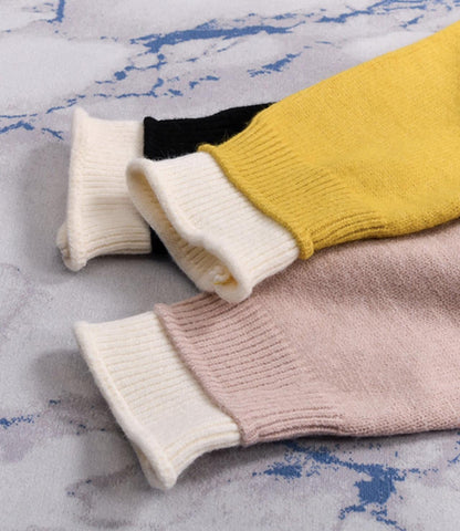 Simple round neck long sleeve sweater  031