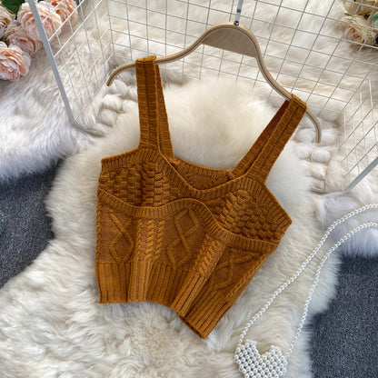 Fashionable knitted cardigan two-piece sweater 023
