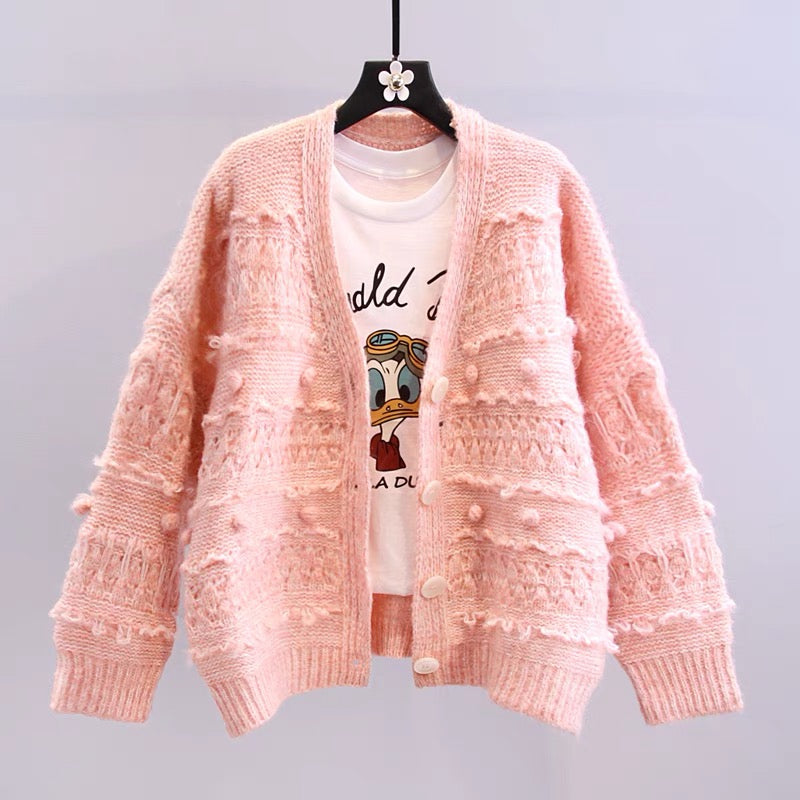 Cute cardigan long sleeve sweater  016
