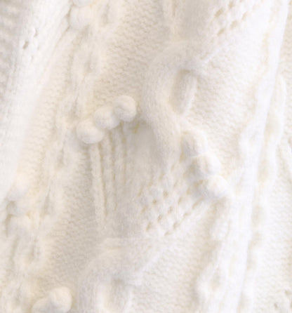 Retro knitted twist long sleeve sweater  014