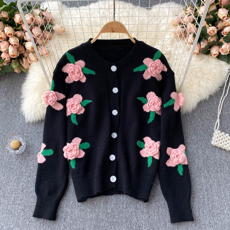 Cute Cardigan Long Sleeve Sweater 003