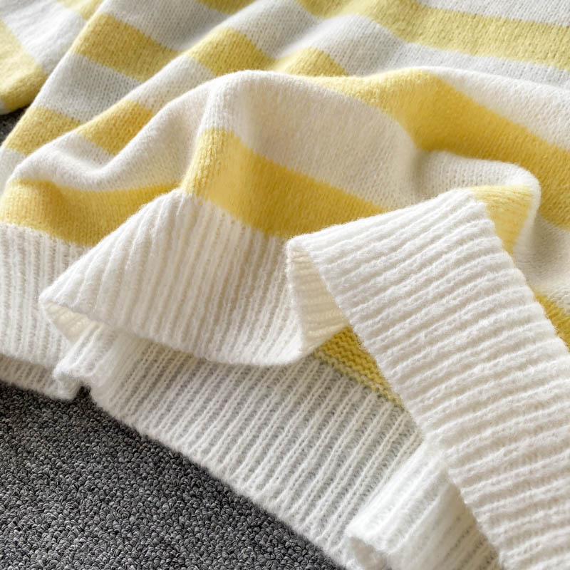 Cute striped long sleeve sweater 004