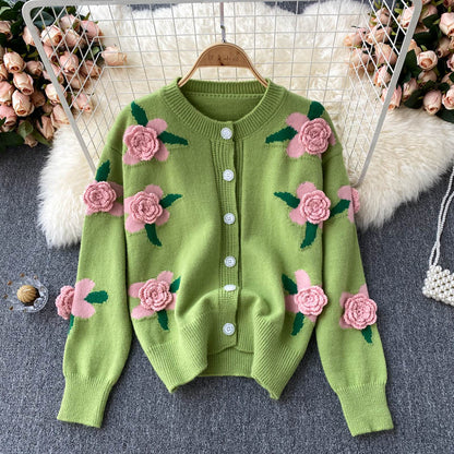 Cute Cardigan Long Sleeve Sweater 003