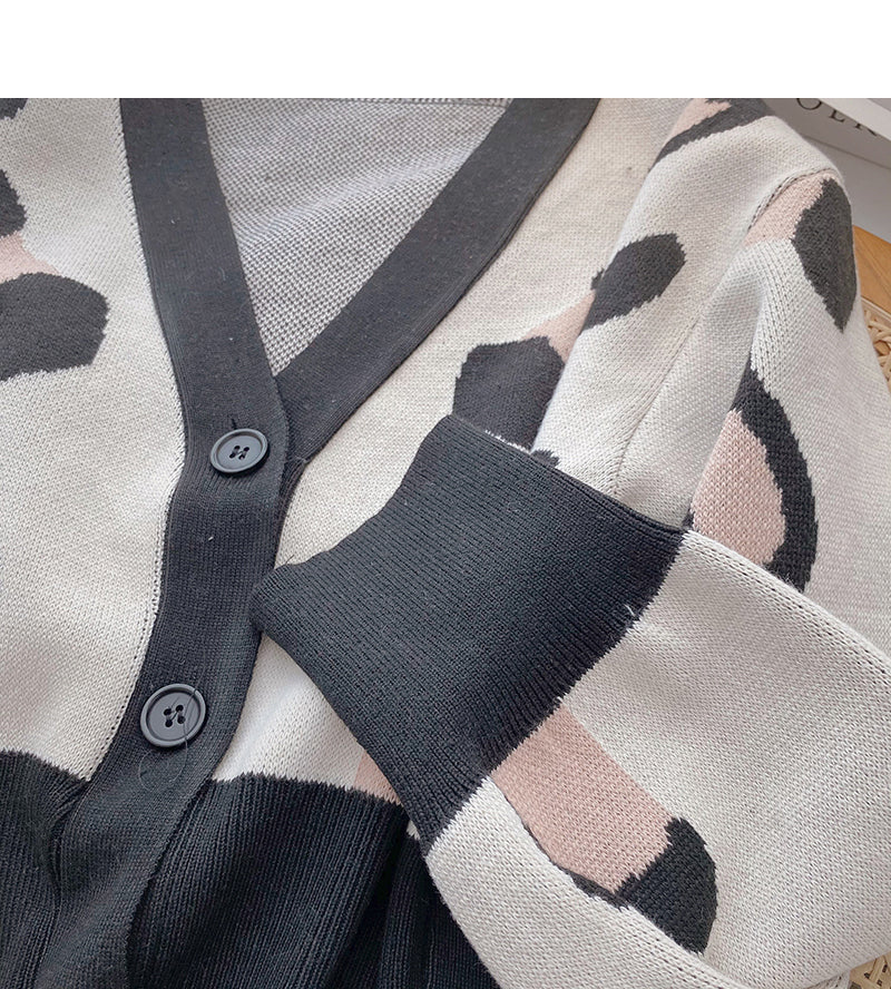 Korean minority design fashion retro printed long sleeve short top  6539