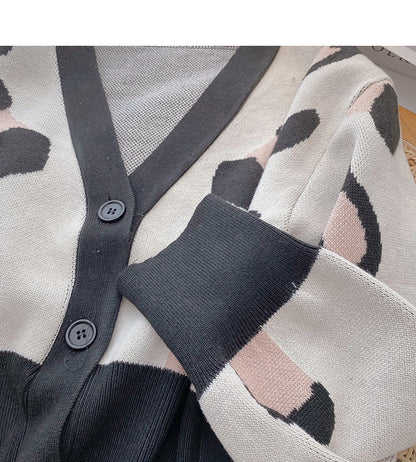 Korean minority design fashion retro printed long sleeve short top  6539