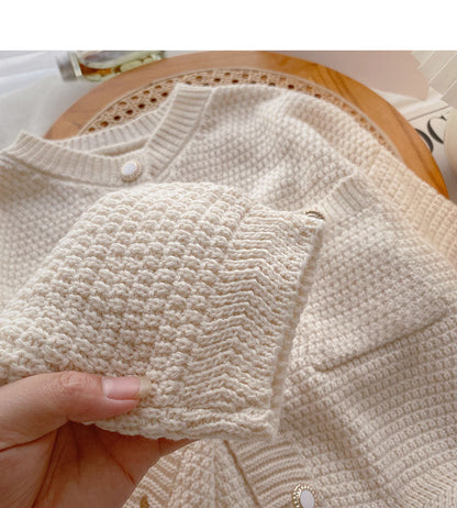 Korean retro loose short round neck top  5877