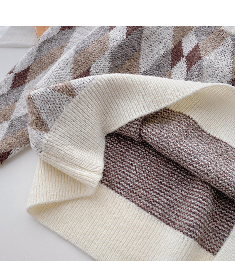 New Korean loose long sleeve fake two-piece top  5972