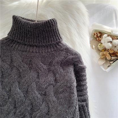 High neck short sweater for women  4916