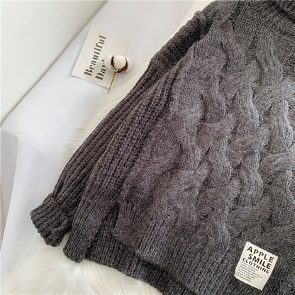 High neck short sweater for women  4916