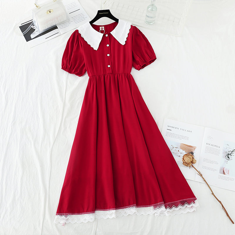 The new waistband shows a thin waist. French skirt fairy super fairy series  4673