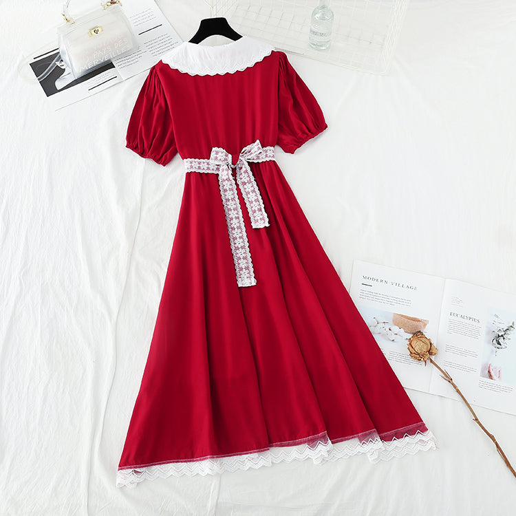 The new waistband shows a thin waist. French skirt fairy super fairy series  4673