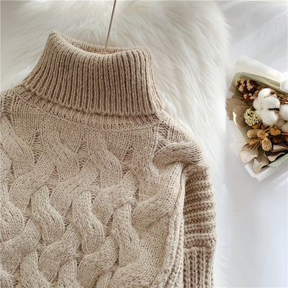 High neck short sweater for women  4916