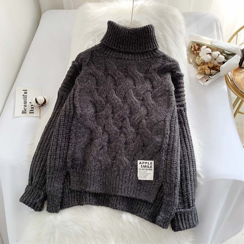High neck short sweater for women  4916