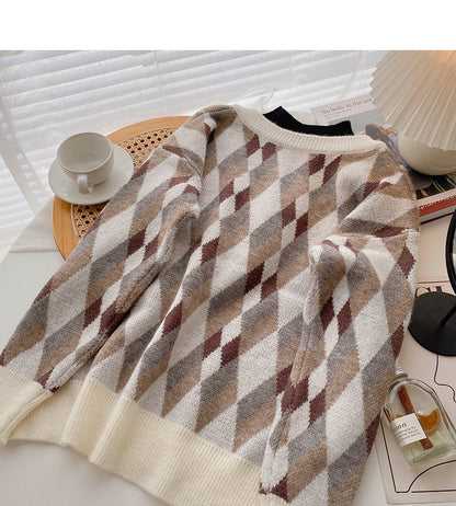 New Korean loose long sleeve fake two-piece top  5972