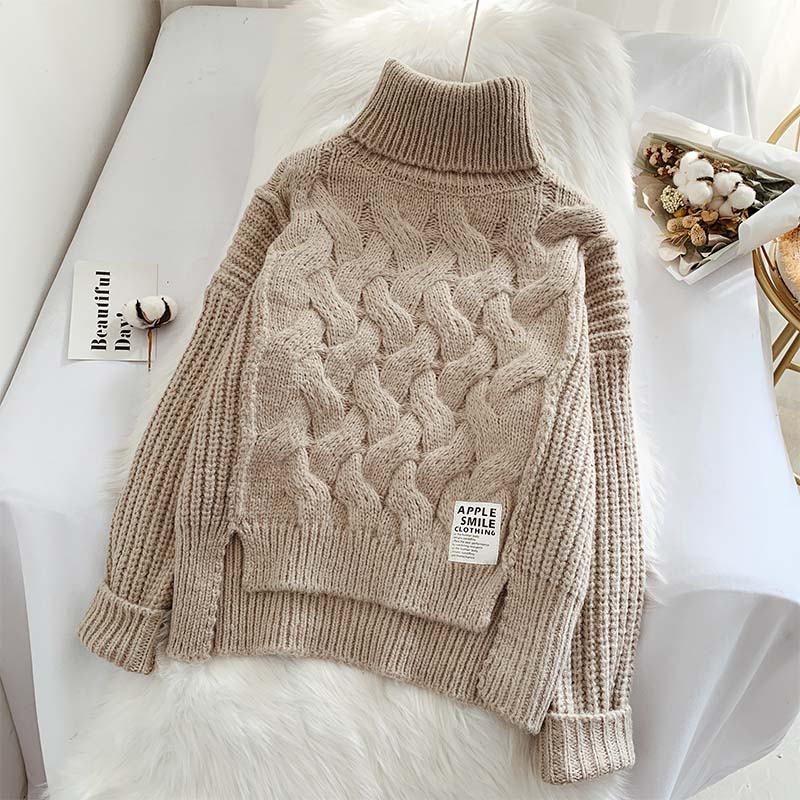 High neck short sweater for women  4916